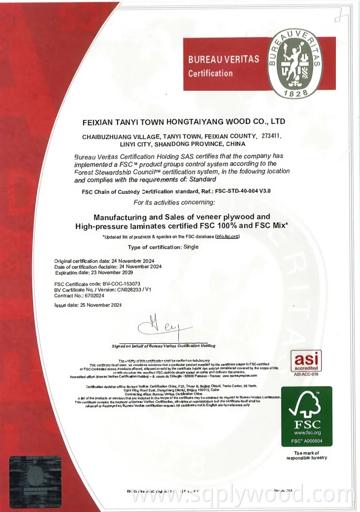 9/12/18mm Melamine Film Faced Poplar Pine Birch Marine Laminated Veneer Shuttering Plywood